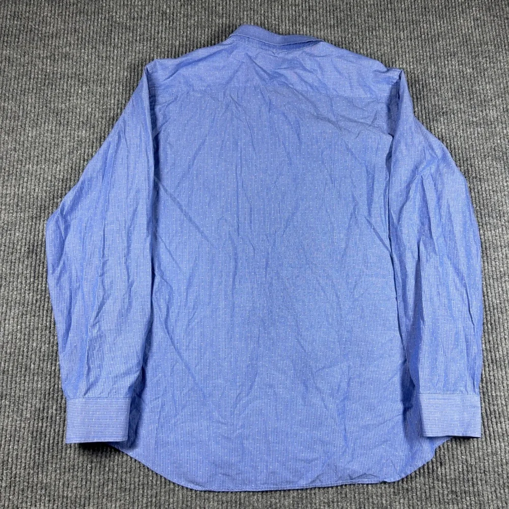 Banana Republic Shirt Men's XL Soft Wash Blue Micro Dobby Stripe Long Sleeve